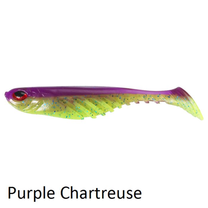 Berkley Ripple Shad Purple Chartreuse