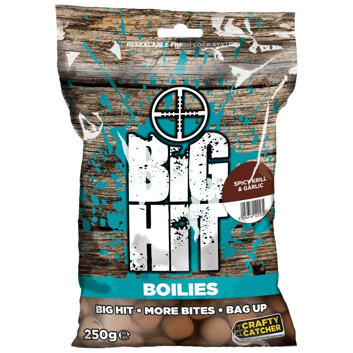 Crafty Catcher Big Hit Boilies 250g Spicy Krill & Garlic