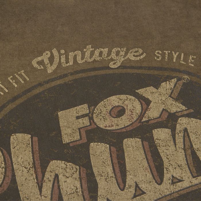 Fox Chunk Stonewash T Shirt Close Up Logo