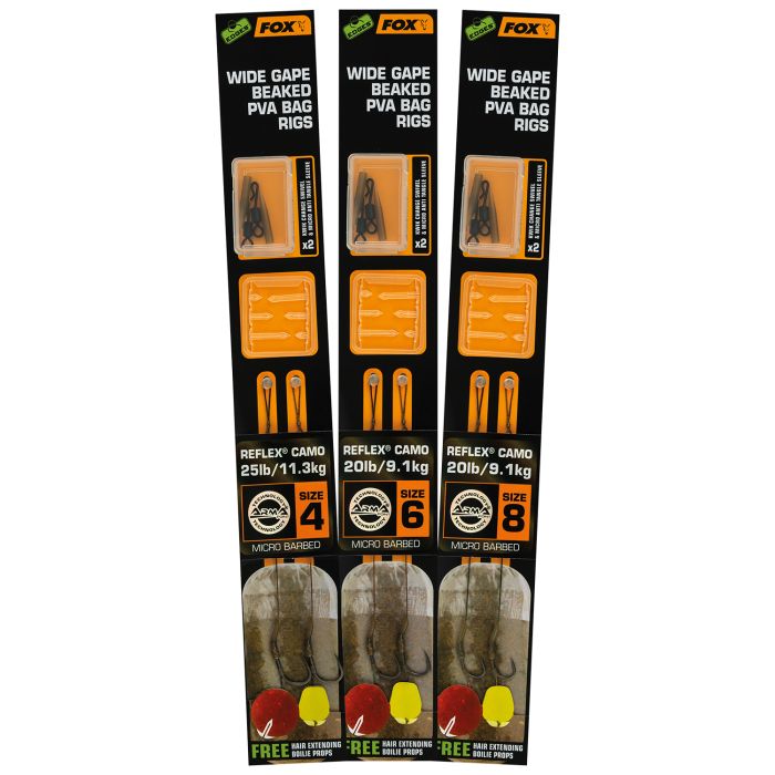 Fox Edges Wide Gape Beaked PVA Bag Rigs