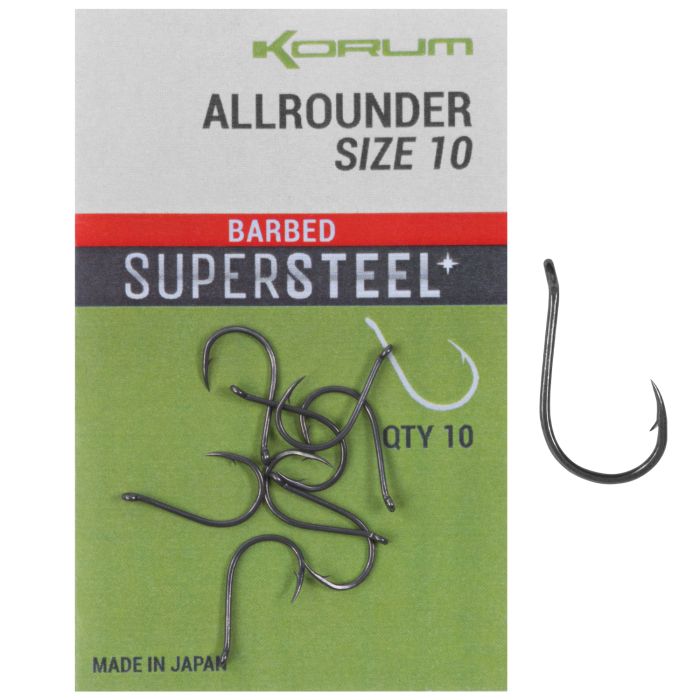 Korum Supersteel All Rounder Hooks Barbed