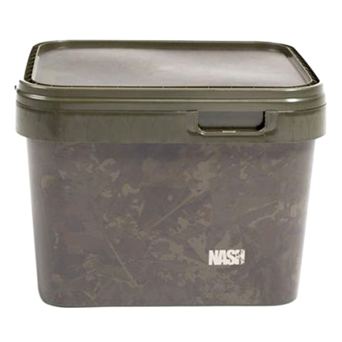 Seau 5l avec couvercle en acier galvanisé vert olive