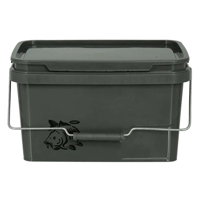 Tandem Baits Seau Pêche Carpe 17L Avec Couvercle - Équipement Robuste Pour Appâts Et Accessoires