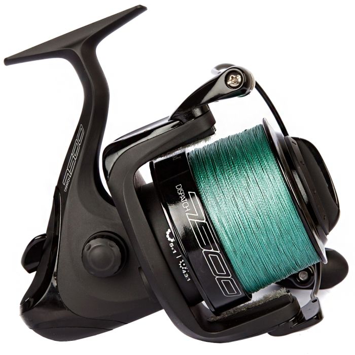 Wychwood Dispatch 7500 Spod Reel with Braid Close Up Side View