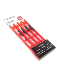 Bas de Ligne Advanta Pre Tied Pole Rigs - Pellet, Taille: 0.2g - 0.4g x 2 - 0.6g, Quantité: 4 Pack