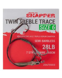 Korum Snapper Twin Treble Traces