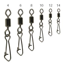 Emerillon Agrafe Mustad Rolling Diamond Eye And Snap