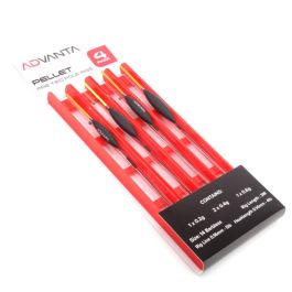 Bas de Ligne Advanta Pre Tied Pole Rigs - Pellet, Taille: 0.2g - 0.4g x 2 - 0.6g, Quantité: 4 Pack