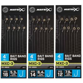FOX Bas De Ligne Sans Ardillon Matrix MXC-3 Bait Band 10cm X8 - Pêche à La Méthode Et Feeder