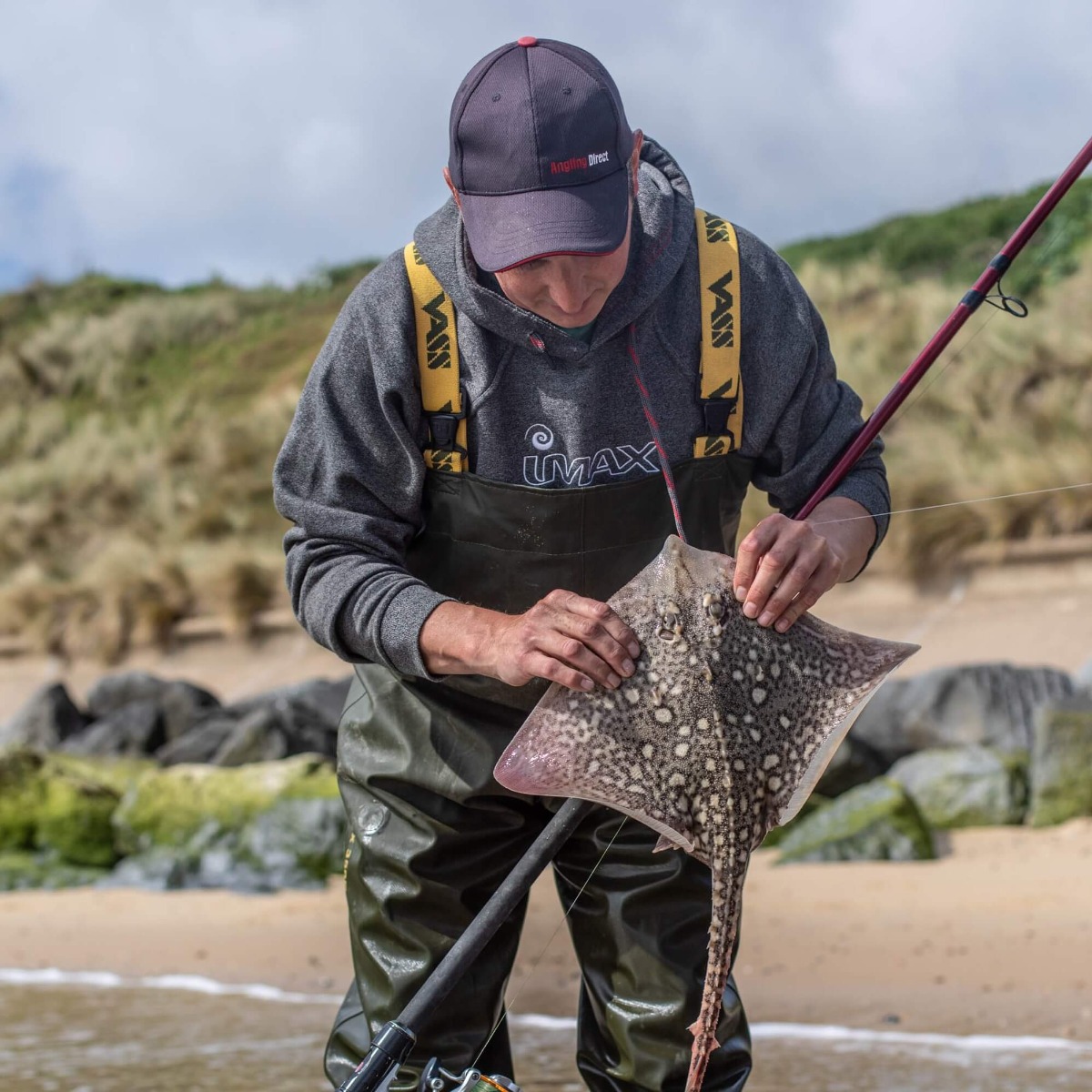 Capture de raie - Peche en mer