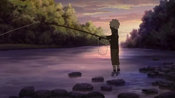 Kakashi Hatake de Naruto Shippuden à la pêche