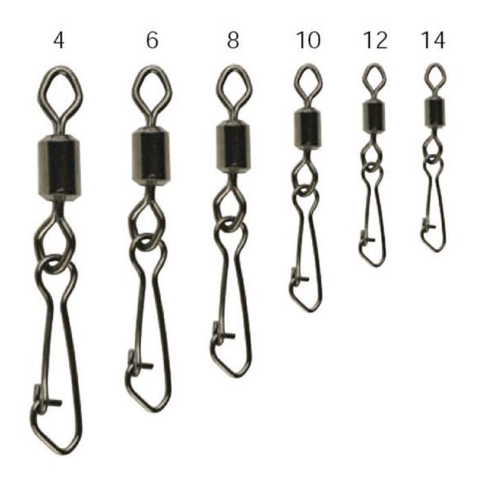 Émerillon Agrafe Mustad Rolling Diamond Eye And Snap